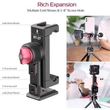 Premium Metal Phone Tripod Mount for Steady Vlogging