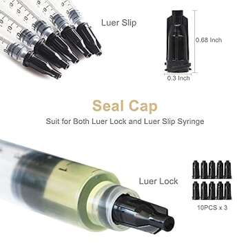 BSTEAN 30 Pack Syringe Set for Precise Liquid Measurement and Application