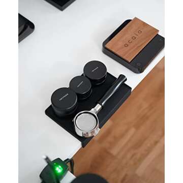 Normcore Espresso Tamping Station, Espresso Tamping Mat, Coffee Tamper Mat, Espresso Accessories Tool for Baristas, Food Grade Non-Slip Silicone, 9.5 Inch x 7.5 Inch