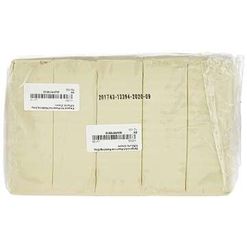 Sargent Art Cream Clay, 5 Pound, Non-Hardening and Individually Wrapped, Long Lasting & Non-Toxic, Air Dry, Soft Molding Magic Clay