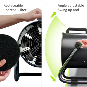 NIXOD Portable Range Hood with 9 Carbon Filter Replacements