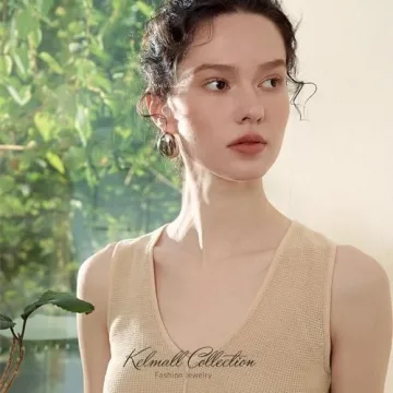 Luxury Gold Hoop Earrings for Women - Lightweight & Tarnish-Free