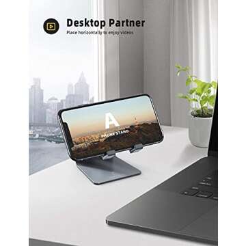 Lamicall Adjustable Cell Phone Stand for All Smartphones