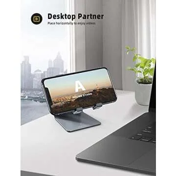 Lamicall Adjustable Cell Phone Stand for All Smartphones