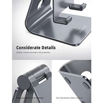 Lamicall Adjustable Cell Phone Stand for All Smartphones