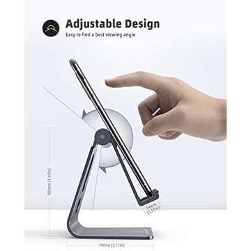 Lamicall Adjustable Cell Phone Stand for All Smartphones