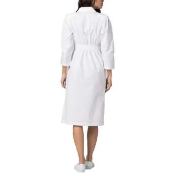 Adar Uniforms, Universal Scrub Dress for Women - Fitted Midriff Dress - 2810 - White - 8