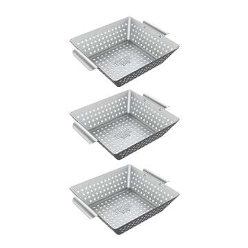 Yukon Glory™ 3-Piece Stainless Steel Grilling Baskets