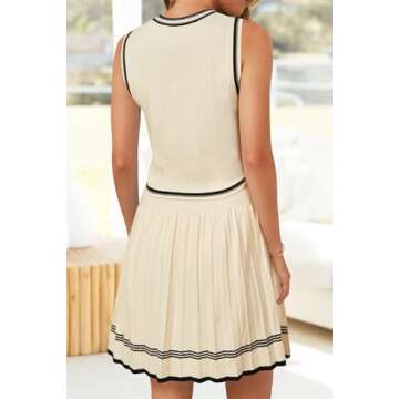 Arach&Cloz Women’s Summer Casual Knit Two Piece Set