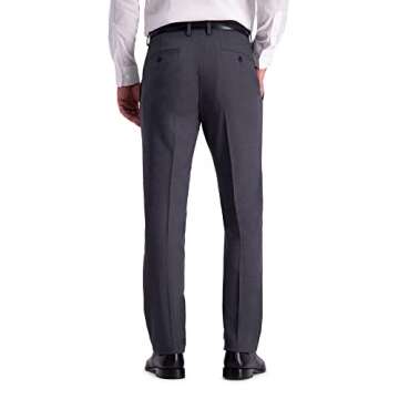 Kenneth Cole REACTION Men's Slim Fit Fashion Patterned Dress Pant, Charcoal, 32W x 32L