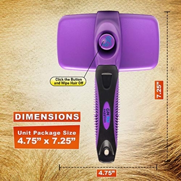 GM Self Cleaning Slicker Brush for Cats and Dogs  | Best Grooming Tool