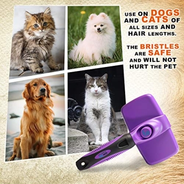 GM Self Cleaning Slicker Brush for Cats and Dogs  | Best Grooming Tool