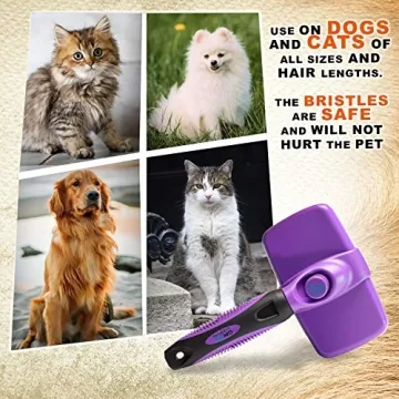 GM Self Cleaning Slicker Brush for Cats and Dogs  | Best Grooming Tool