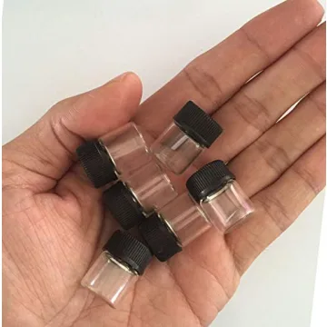 ELFENSTALL 100PCS Mini Clear Glass Essential Oil Bottles