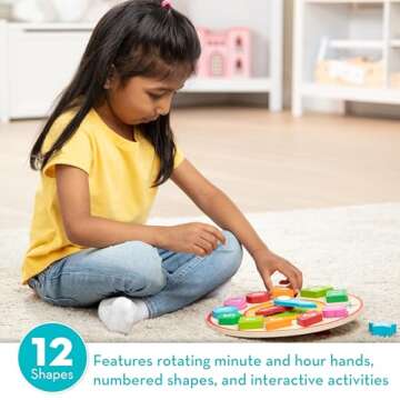 Melissa & Doug Shape Sorting Clock Educational Toy