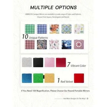 OMIRO Compact Mirror - Portable, Stylish & Dual-Sided