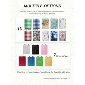 OMIRO Compact Mirror - Portable, Stylish & Dual-Sided