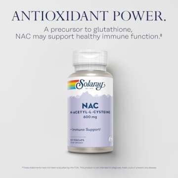 SOLARAY NAC Supplement - Immune Support & Antioxidant