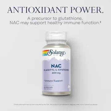 SOLARAY NAC Supplement - Immune Support & Antioxidant