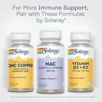 SOLARAY NAC Supplement - Immune Support & Antioxidant