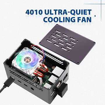 GeeekPi Aluminum NAS Case for Raspberry Pi 4 - Enhance Storage