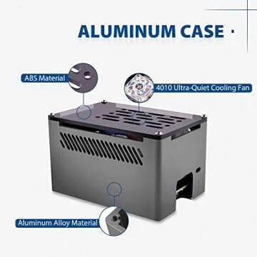 GeeekPi Aluminum NAS Case for Raspberry Pi 4 - Enhance Storage