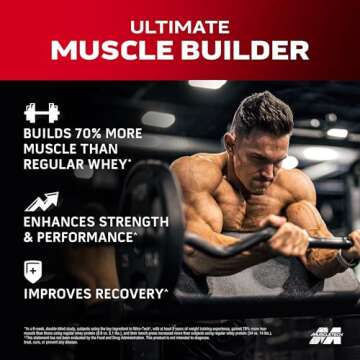 Muscletech Whey Protein Powder (Vanilla Cream, 4 Pound) - Nitro-Tech Muscle Building Formula with Wh...