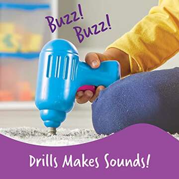 Learning Resources New Sprouts Fix It!, Pink Pretend Play Toy Tool Set for Toddlers, Develops Fine Motor Skills with Imaginative Construction Tools, Gift for Boys and Girls, 6 Pieces, Ages 2+