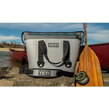 YETI Hopper Two 30 Portable Cooler, Fog Gray/Tahoe Blue