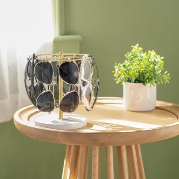 Mkono 12 Pair Sunglasses Organizer Stylish Storage Rack