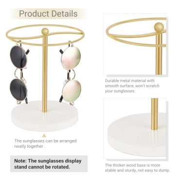 Mkono 12 Pair Sunglasses Organizer Stylish Storage Rack