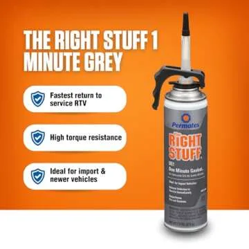 Permatex 85144 The Right Stuff 1 Minute Grey Gasket Maker, 7.5 oz