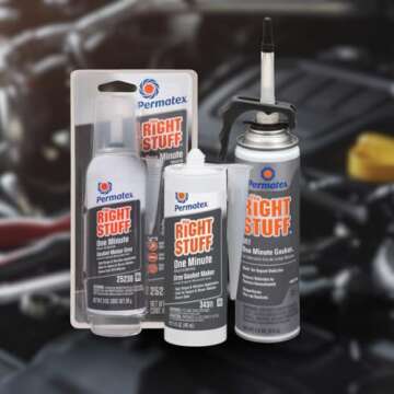 Permatex 85144 The Right Stuff 1 Minute Grey Gasket Maker, 7.5 oz