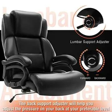 Big and Tall Office Chair for 400lbs Adjustable Comfort