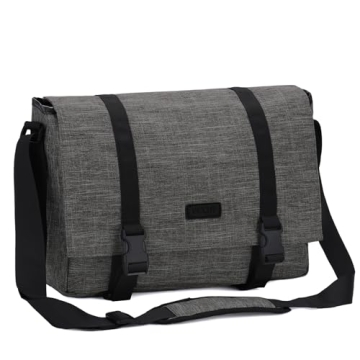 VASCHY Messenger Bag - Water Resistant Slim Crossbody Laptop Shoulder Bag for Men Women Fits 14in La...