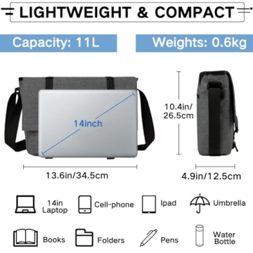 VASCHY Messenger Bag for Work Meets Stylish Functionality