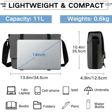 VASCHY Messenger Bag for Work Meets Stylish Functionality