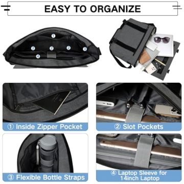 VASCHY Messenger Bag for Work Meets Stylish Functionality