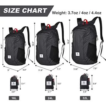 Lightweight Water Resistant 4Monster Hiking Daypack