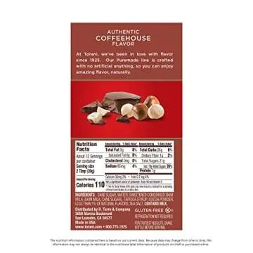 Torani Puremade Chocolate Hazelnut Sauce 16.5 OZ