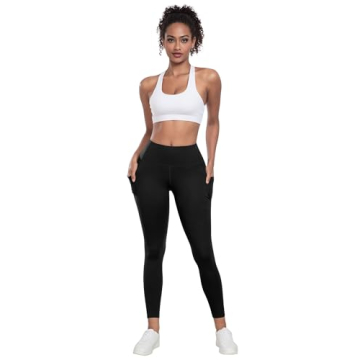 LZYVOO Leggings with Pockets for Women, 6 Packs Soft High Waisted Tummy Control Workout Yoga Pants(6...