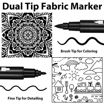 Gain-Art Dual-Tip Fabric Markers - Non-Toxic Paint Pens