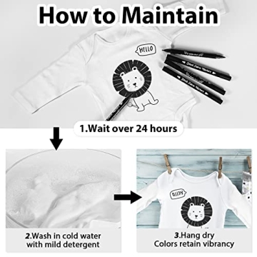 Gain-Art Dual-Tip Fabric Markers - Non-Toxic Paint Pens