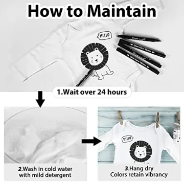 Gain-Art Dual-Tip Fabric Markers - Non-Toxic Paint Pens