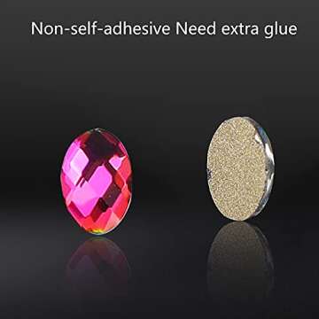 12 Grids Crystal AB Nail Rhinestones for Nails, Colored Nail Jewels for Nail Art, Multi Shapes Clear Rhinestones for Crafts for Women DIY, Acrylic Nail Gems with Box (Purple)