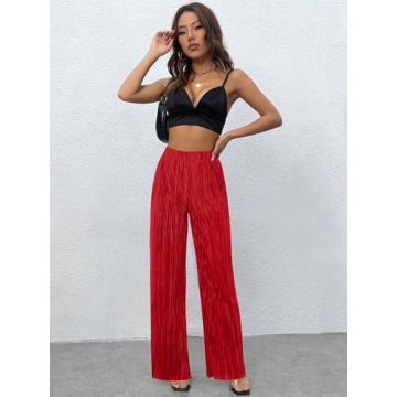 CXXQ Women’s Stylish Wide Leg Pants - Casual Comfort Fashion