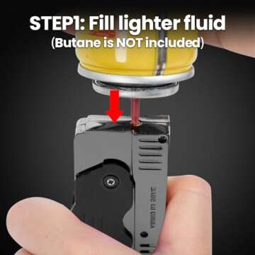 Morisk Torch Lighter Switchable Soft/Jet Flame, Butane Pipe Lighter Refillable with Lockable Functio...