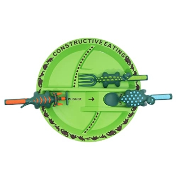 Constructive Eating Plate Set for Kids 1-3 Years