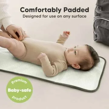 Portable Waterproof Diaper Changing Pad - Lightweight Travel Mat