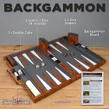 Backgammon Sets for Adults | Travel Board Game | Fun for All Ages